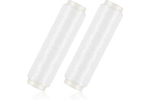 LLOUSSAK Angelschnur, 2 Rollen 200m Nylonfaden Angelschnur Anti-Bruch Weiße Elastische Angel Schnur Monofile Angelschnur für Angeln Hängende Dekorationen Schmuckherstellung