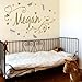 Girl's Swirly Personalised Name - Wall Decal Art Sticker playroom bedroom nursery (Medium)