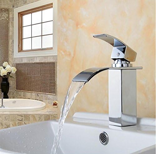 Makej Deck Mount Waterfall Bathroom Faucet Vanity Vessel Sinks Mixer Tap Cold And Hot Water Tap The Basin Faucet