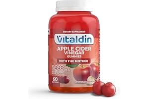 VITALDIN Apple Cider Vinegar gummies - 1.000 mg per dose - 60 Caramelle Gommose (1 mese) Gusto Mela- Integratore di Aceto di Sidro di Mele & Vitamina B12 - Superalimento Detox - Vegano & Senza Glutine