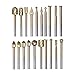 Produktbild QQDEAL 20 Stück HSS Bohrer Holzschneider DIY Gravur Polieren Finishing für weiche Materialien Dremel Einhell Makita Bosch Fräsmaschine - gold