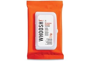 WHOOSH! Screen Shine - Disposable Anti-microbes Wipes, Suitable for Every Screen, Eliminate Dirt, Dust, Moths and Stains, Certified Non-toxic Product, Cleaning and Hygiene - 20 Pieces + 1 Cloth