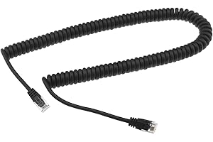 EMSea RJ12 6P6C męski na męski przewód telefoniczny prosty kabel przewodowy chowany kabel sprężynowy akcesoria do linii telefonicznych linii faksowych linii drukarskich