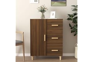 FIRBNUS Aparador Marrón Roble Mueble Entrada Recibidor Recibidores De Entrada Aparadores para Salon Mueble Entrada De Cocina Auxiliares Mueble TV 69,5x34x90 cm Pie de Madera