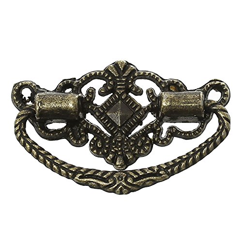 1 Griff für Schatullen und mehr, 48 x 24 mm, antikmessing