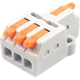 JOYELEC 16 Pieces D1-3 Electrical Connectors,1 Input and 3 Output,Suitable for 0.08-2.5(4.0) mm&sup2;cables,250V,32A,Compact Cable