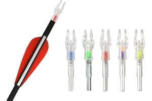 ZSHJG 3Pcs Encoche de la Flèche en Lumineuse éclairage LED Lighted Nocks pour Flèches Nock Queue Flèche Nocks Automatiquement Nocks De Flèche pour ID 4.2mm Flèche Arbre