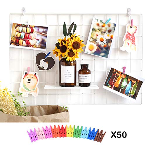 ANZOME filo muro Grid mesh metal memo board area di lavoro ufficio organizzazione interior display pannello decorativo bacheca in sughero