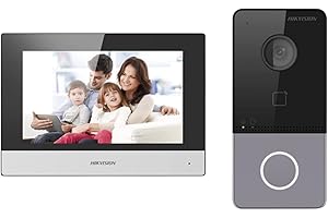 Hikvision Teléfono de Puerta de Video basado en IP/Campana | Pantalla TFT Colorida de 7 Pulgadas | Resolución de Video 1080p | Cobertura Gran Angular|