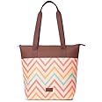 ZOUK Printed Women's Jute Handcrafted Vegan Leather Everyday Tote