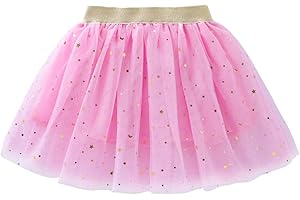 AEGJEGVD Jupe Tutu en Tulle Enfant Jupe Bouffante Fille Courte Dentelle Chic Pas Cher Jupe Fille Princesse Festival Ceremonie Soirée Baptême Anniversaire Jupe Tutu À Paillettes Étoile Jupes 2-14 Ans
