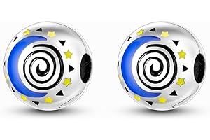 Hapour Clip Distanziatore Charm per Bracciale Clip Lock Stopper Bead Distanziatore DIY Fit Bracciale Serpente Europeo Apribile 925 Sterling Silver Beads Gioielli Regalo per le Donne Ragazze