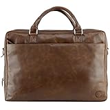 Echt Leder Messenger Bag Aktentasche Schultertasche...