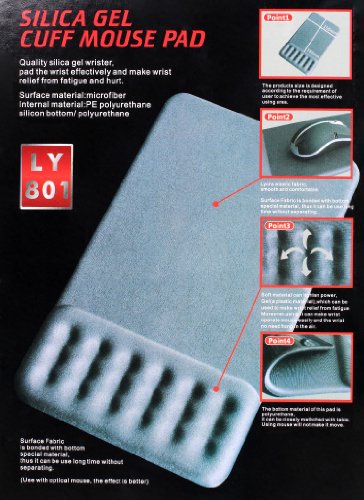 HIMRY Handgelenkauflage Mouse pad mit Gel Handgelenkunterlage Mouse pad mit Gel, Gel Mauspad, Textil, Azurblau, KXC5101 azure - 7