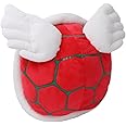 RGVV Koopa Paratroopa Backpack with White Wings Turtle Shell Red Soft Stuffed Cartoon Plush Toys 12“ (Red Troopa)