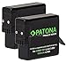 Produktbild 2 x PATONA PREMIUM Akku für GoPro Hero6 Hero 6 Hero5 Hero 5 Black ( AABAT-001 AHDBT-501 / Li-Ion / 1220mAh / 3,85 V, 4,7 Wh) Voll kompatibel