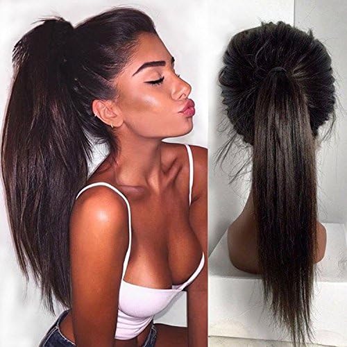 Helene Hair New Style 360 Lace Wig Silky Straight Brazilian Human Hair Wigs Free Part Glueless 360 Lace Frontal Wigs Pre Plucked Hairline with Baby Hair (150% Density 360 Lace Frontal Wig 22")