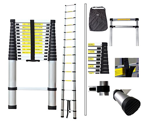 4,10 m Teleskopleiter aus Aluminium - geliefert mit Tragetasche