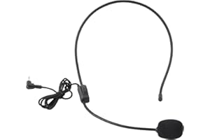 Estink Micrófono de Diadema Profesional con Conector 3,5 mm, para Presentación, Discurso, Guía Turística, Karaoke, 1 Pieza
