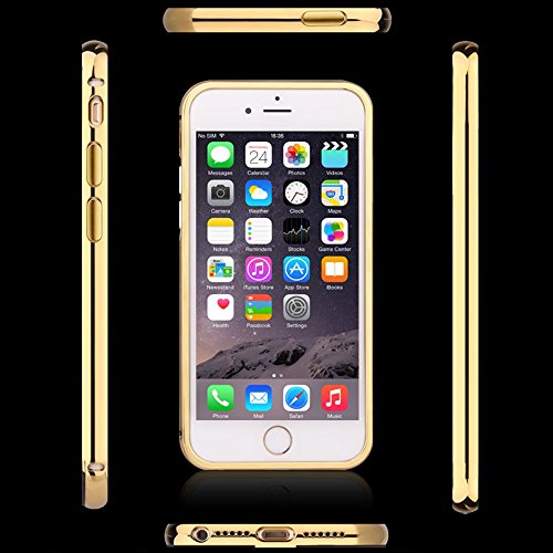 iPhone SE Case, iPhone 5S Case, TabPow [Electroplating Series] Luxury Slim Hard Back Case Cover Bumper [Mirror Case] For iPhone 5/5S, Champagne Gold