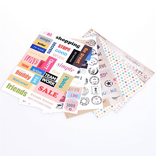 GAOHOU®Hi-elec 6 ermutigen Album Sammelalbum Kalender Tagebuch Planer Karte Sticker Aufkleber Dekor
