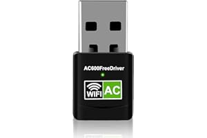 AIGITAL Adaptador WiFi, 600 Mbit/s, Mini Dual Band 2,4 GHz/5 GHz, Wireless USB, receptor de red WPS 802.11ac/n/g/b, para PC, para Windows XP/7/8/10/Vista, no requiere CD Plug & Play
