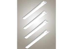 ‎BELLANNY Bellanny 4 Pack LED Deckenleucht Röhre Licht 60cm, 20W 2400LM Feuchtraumleuchte LED, 4500K Neutralweiß Werkstattlampe, 130° Abstrahlwinkel Kellerlampe Lichtleiste für Wohnzimmer Küche Garage Büro