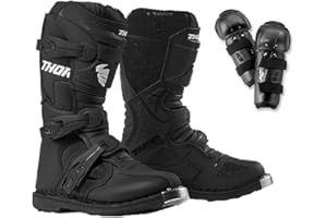 GENERIC Thor Blitz XP Kids Motorbike Mx Boots Youth Off Road Enduro Dirt Bike Junior Children Motocross Knee Shin Guards