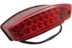 YECNECTY Luz trasera de motocicleta de 12V, accesorios universales para motocicleta, indicador de parada de freno trasero LED, lámpara de lente roja para Ducati Monster M400 M750 M900 M1000 620 695 800 S2R S4R
