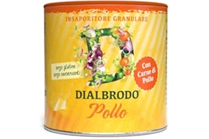 DIALBRODO Pollo, Insaporitore Granulare con Carne di Pollo Selezionata, Barattolo da 135gr