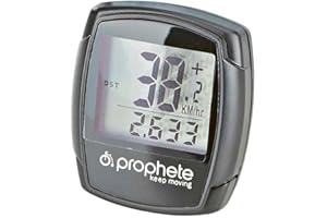 ‎PROPHETE Prophete Fahrradcomputer, Fahrraddisplay mit 9 Funktionen, Farbe schwarz