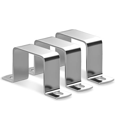 TA-VIGOR 6 stuks U-vormige connectorbeugel, 80 mm x 80 mm roestvrij stalen beugel roestvrij stalen buisklem, Heavy Duty buisklemmen voor deur gesloten bar houder stut, buisbuisdraad bevestiging
