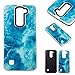Produktbild LG K7 (5,0 Zoll) PC Marmor-Hülle,Fanryn Marmor Optik Case Schutzhülle Crystal Case mit hochwertiger Marmor Optik Marmormuster Marble Design Hart PC Handy Hülle Durchsichtig Transparent Etui Cover Case Protective Shell Schutzhülle Telefon Kasten für LG K7 (5,0 Zoll) – Navy blau Marmor-Design