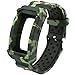 Produktbild El-move für Samsung Gear Funk Pro/Funk SM-R360 Strap Silikon Armbanduhr Armband Ersatz Band Gurt für Samsung Gear Fit 2, Gear Fit 2 Pro Smartwatch Fitness Zubehör Fall Rugged Band Armband (Camo)