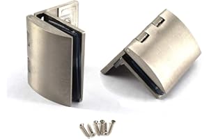 SEERAPHEE Charnière pour porte de douche en verre - En alliage de zinc - Avec clip de serrage