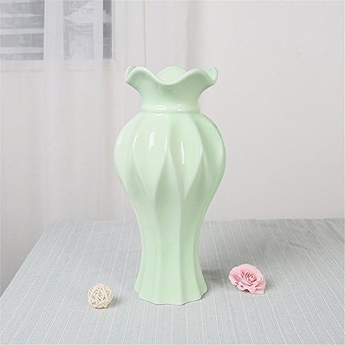 Living Room Wine Cooler Tv Cabinet Ceramic Vase, Green, Large Size 32Cm For Centerpieces Living Room Christmas Birthday Wedding Party Gift Desktop Home Decor