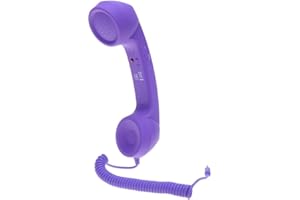 BAGIMA Vintage Retro Telefonhörer Handy Retro Classic 3,5 Mm Telefonhörer Mini Mic Telefonanrufempfänger Smartphone (Lila)