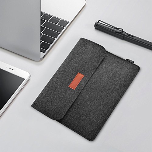 dodocool 12 Zoll Macbook Retina Laptop-Tasche  Filz Sleeve H  lle Laptop Sleeve Case f  r Samsung Galaxy TabPro S   9 7 Zoll iPad Pro  dunkel grau 