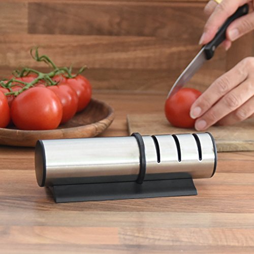 BS-Living – Messerschärfer – 3-Stufen Design Messerschleifer – Profi Knife Sharpener – Ultrascharf - 5