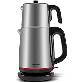 ماكينة صنع الشاي الفولاذية Homend Royaltea 1711h باللون الأسود