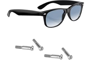 HiCycle2 Juego de 4 tornillos de repuesto plateados para gafas de sol Ray-Ban Aviator New Wayfarer RB2140 RB2168 RB4168 (juego de 4 unidades)