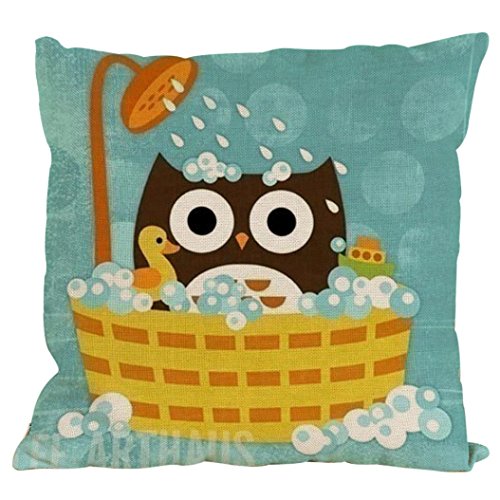 Vovotrade Fundas de cojín de búho - Funda de almohada 45 * 45 cm (B)