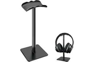 Bezavea Headset Universal Desk Hook, Sturdy Metal Stand with Non-Slip Silicone, Detachable Headset Holder, Aluminum Gaming Earphone Stand with ABS Solid Base