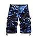 Produktbild LANWINY Herren Cargo Shorts Herren Shorts Kurze Camo Hosen Camouflage Cargo Shorts Herren Classics Vintage Kurz Freizeithose Regular Fit