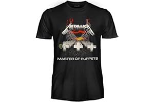 Metallica T-Shirt Master of Puppets Offizielles Rock-T-Shirt Heavy Metal Band Unisex Erwachsene Jungen