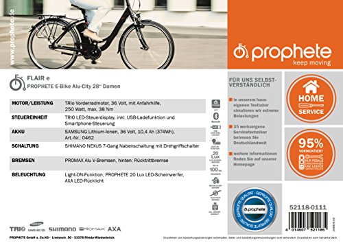Test Prophete E Bike 28 Flair E Vorderradmotor 36v 250w Max - prooz prophete 52118 0111