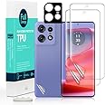 Ibywind 2 Pcs Screen Protector For Motorola Edge 50 Pro 5G 6.7",Flexible TPU Film,With 1Pc Camera Lens Protector,1Pc Back Film[Easy to install,Fingerprint Reader,Bubble Free,Ultra-Clear,Case Friendly]