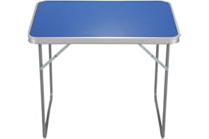 Queiting Camping Table Portable Folding Picnic Table Lightweight Aluminum Picnic Table with Handle Indoor Outdoor Foldable Table for Beach Party BBQ Picnic 70x50x60cm