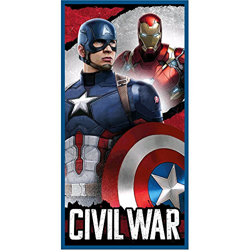 Preisvergleich Produktbild Marvel Avengers Civil War - Strandtuch - 70 x 140 cm - Baumwolle
