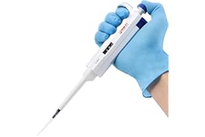Four E's Scientific 2-20uL Micropipette, Lab Single Channel Pipettor, Adjustable Variable Volume Micropipette High Accurate Pipettor for Laboratory
